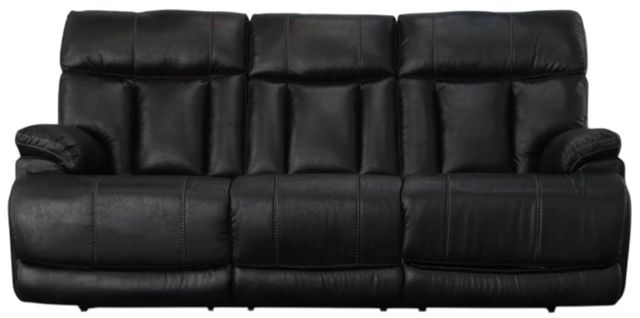 Flexsteel® Clive Black Power Reclining Sofa with Power Headrests and Lumbar-1