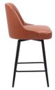 Zuo® Modern Keppel Brown Swivel Counter Stool-1