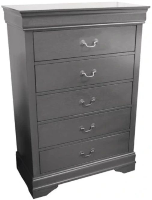 American Wholesale Furniture Louis Philippe Gray Chest-0