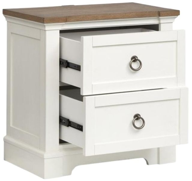 Magnussen Home® Kingston Whisper White/Cerused Nutmeg Nightstand-3
