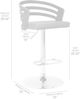 Armen Living Adele Black/Chrome/Walnut Swivel Bar Stool-2