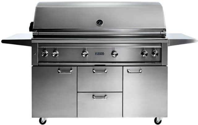 LYNX® Professional 4-Burner Stainless Steel Freestanding Liquid Propane Grill with Rotisserie-0