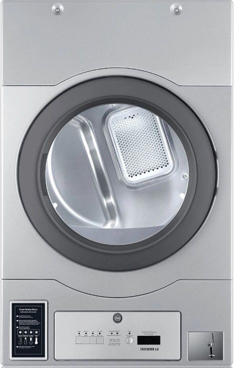 Crossover 2.0 7.0 Cu. Ft. Silver Commercial Electric Dryer-0