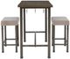 Linon Austin 3-Piece Pewter Dining Table Set-3