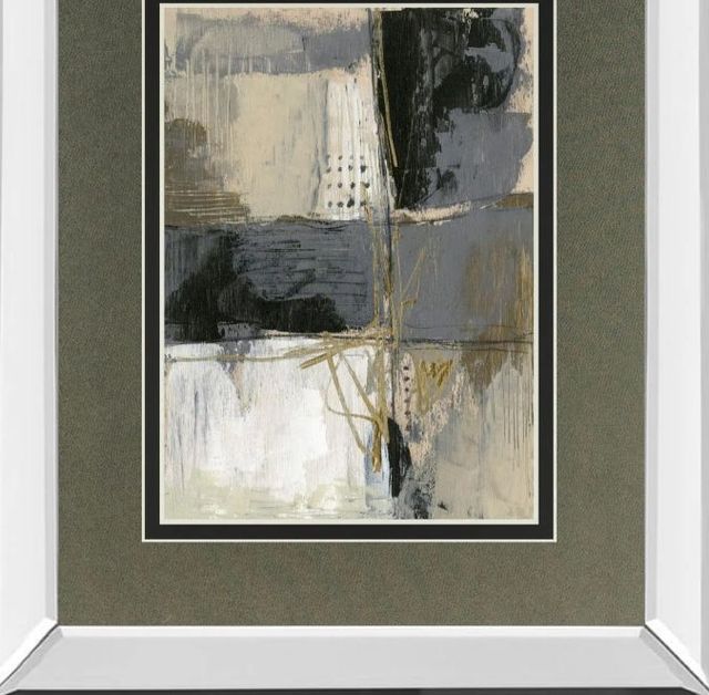 Classy Art Neutral Divisions II by Jennifer Goldberger Mirror Framed Wall Art-1