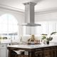 ZLINE CrownSound™ 42" Stainless Steel Ducted Vent Island Mount Range Hood with Built-in Bluetooth Speakers-1