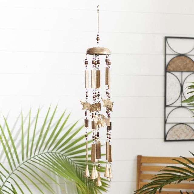 Deco Marche Elephant Brown 32" Windchime-2
