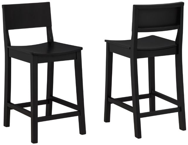 Linon Kentucky 2-Piece Black Counter Stool Set-3
