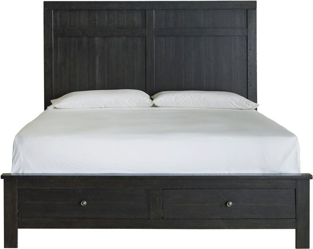 Benchcraft® Noorbrook 4-Piece Black California King Panel Bed with Storage Set-1