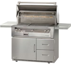 Front view of the Alfresco™ ALXE Series 42" Freestanding Grill-Stainless Steel