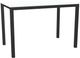 Amisco Customizable Azilis 54" Rectangular Counter Height Pub Table with 0.5" White Glass Top-0