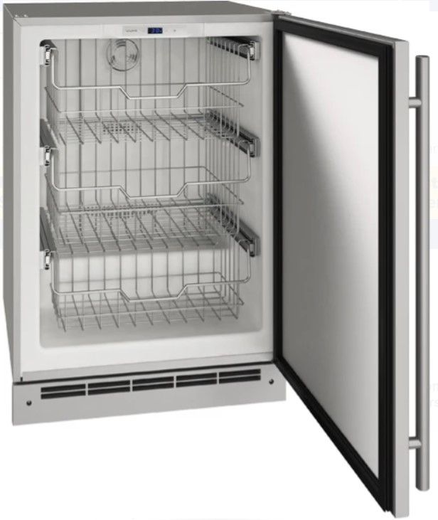 U-Line® 24" Gray Convertible Freezer with 4.9 Cu. Ft. Capacity-1