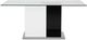 Mazin Furniture Libra Glass Top Dining Table with Black and White Base -1