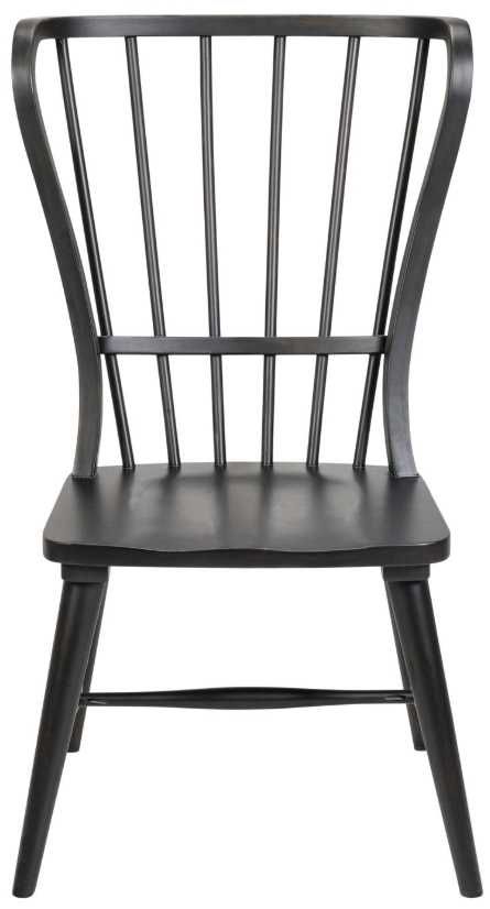 Liberty Furniture River Place Antique Black Windsor Back Side Chair-2