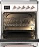 Ilve® Majestic III 30" Custom Pro Style Induction Range with Solid Door and Copper Trim-1
