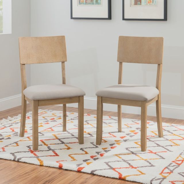 Linon Jordan 2-Piece Gray Wash Dining Chair-1