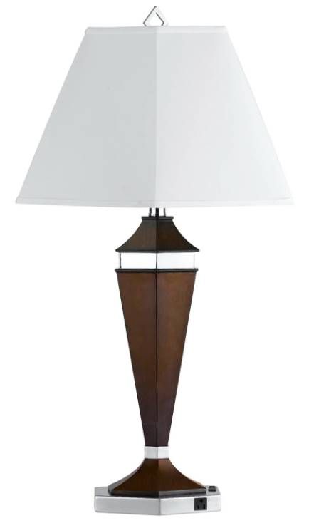 Cal® Lighting & Accessories Chrome Table Lamp-0