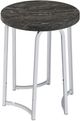 Coaster® Barcelo Gray Faux Marble Top Side Table with Chrome Metal Base-0