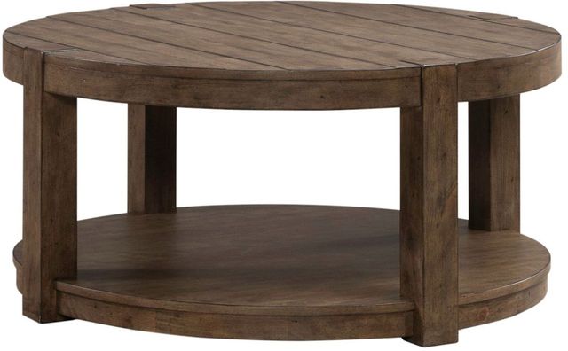 Liberty Furniture Broadmore 3-Piece Cobblestone Brown Accent Table Set-1