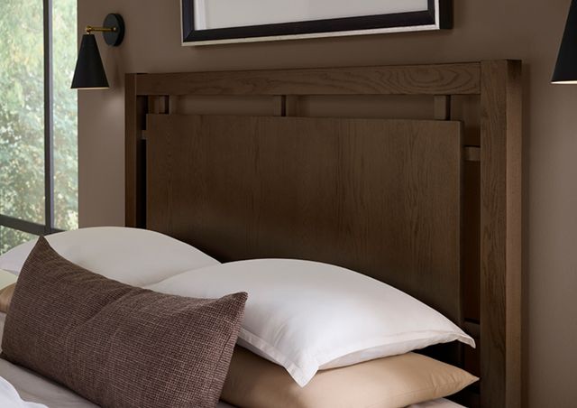 Vaughan-Bassett Lodge & Loft Dark Oak California King Floating Panel Bed-3