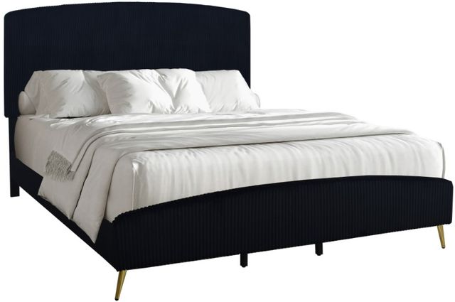 New Classic® Home Furnishings Kailani 4-Piece Black California King Panel Bedroom Set-2