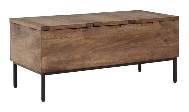 Signature Design by Ashley® Braddick Light Brown/Black Storage Trunk-2