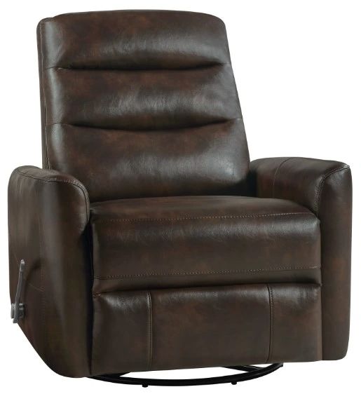 New Classic® Home Furnishings Takami Brown Manual Swivel Recliner-0