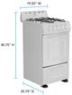 Avanti® 20" White Freestanding Gas Range-1