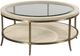 Hammary® Lenox Monaco Glass Top Round Coffee Table with Alabaster Base-0