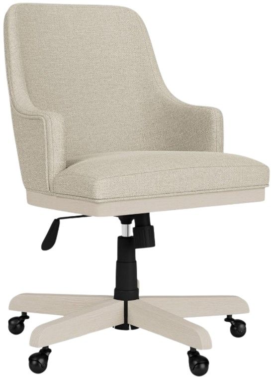 Riverside Furniture Maren White Sand Upholstered Desk Chair