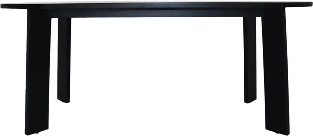 Moe's Home Collection Delta Black Teak Outdoor Oval Dining Table -1