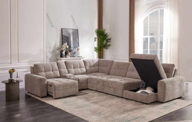 Jasper 6 Piece Power Slider Sectional-1