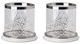 A & B Home Merida 2-Piece Clear Antiqued Hurricane Candle Holder Set-0