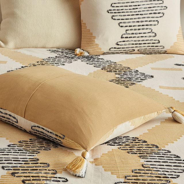 Olliix by INK+IVY Arizona 3 Pieces Yellow Full/Queen Cotton Comforter Set-2