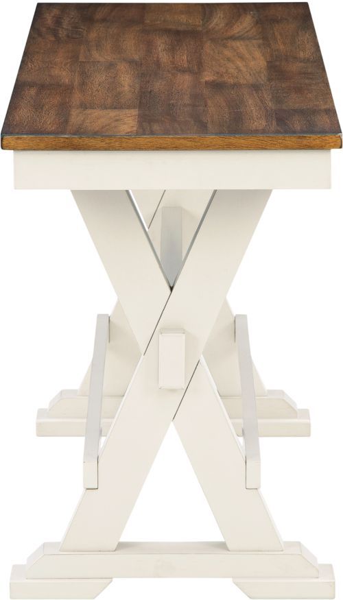 Signature Design by Ashley® Jendanton Antique White/Brown Large Counter Bench-2