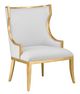 Currey & Company Garson Antique Gold Muslin Chair-0