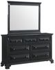 Elements International Bridgestone Black Dresser and Mirror-0