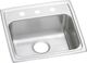 Elkay Lustertone® Classic Lustrous Satin 19-1/2" x 19" x 4" 2-Hole Single Bowl Drop-In ADA Sink-0
