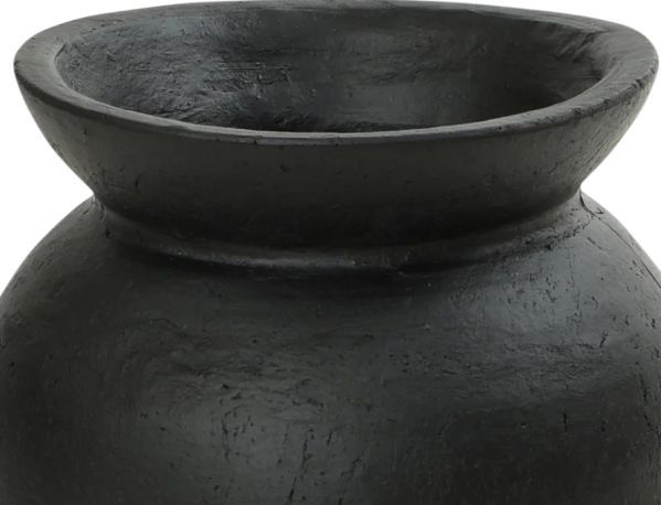 Harp & Finial® Emory Matte Black Large Vase-1