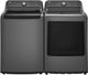LG Monochrome Gray Top Load Washer & Gas Dryer Laundry Pair-0