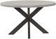 Elements International Axel Light Gray Top Dining Table with Espresso Base-3