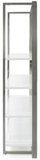 VIG Furniture Modrest Fauna Stainless Steel/White Bookshelf-3