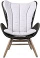 Armen Living King Brown/Charcoal/Light Gray Fabric/Rope/Wood Outdoor Lounge Chair-2