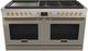 Fulgor Milano® Evoque 400 Series 60" Stainless Steel Pro Style Dual Fuel Hybrid Range with Brushed Brass Trim -0