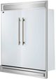 FORNO® Maderno Series Alta Qualita 60" 27.2 Cu. Ft. White and Antique Brass Built In Side-by-Side Convertible Refrigerator/Freezer-3