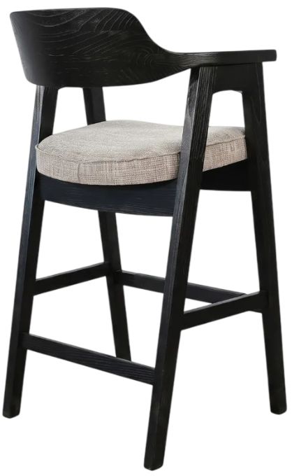 Sunny Designs™ Wren Gray/Umbra Black Bar Stool-3