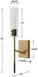 Uttermost® Telesto Black/Brass Sconce-2