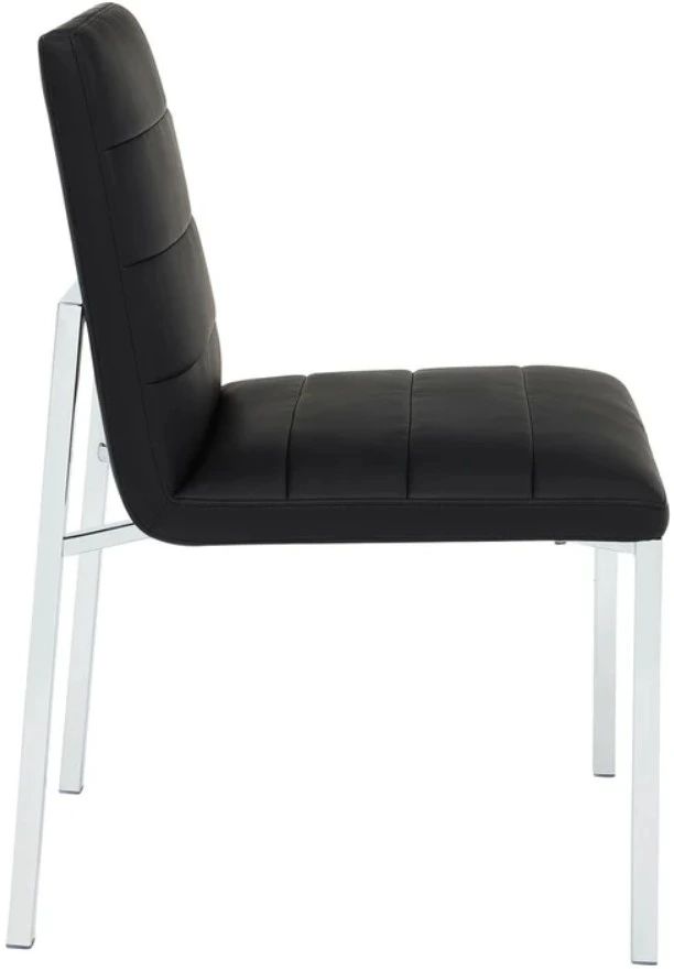 Modus Furniture Amalfi Chrome/Soot Upholstered Dining Side Chair-2