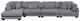 Homelegance® Traverse 4-Piece Gray Modular Sectional with Reversible Chaise-3