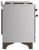 Ilve® Majestic III 36" Stainless Steel Pro Style Dual Fuel Natural Gas Range with Solid Door and Burnished Trim-4